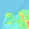 Mapa topográfico Tánger, altitud, relieve