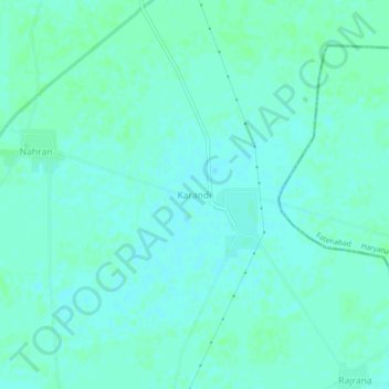 Mapa topográfico Karandi, altitud, relieve
