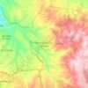 Mapa topográfico Santo Domingo Xenacoj, altitud, relieve