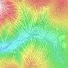 Mapa topográfico Sun Peaks, altitud, relieve
