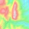 Mapa topográfico Mount Unapan, altitud, relieve