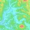 Mapa topográfico Uiseong-eup, altitud, relieve