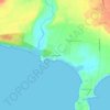 Mapa topográfico Capo Piccolo, altitud, relieve