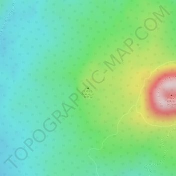 Mapa topográfico Volcán Texoxocol, altitud, relieve