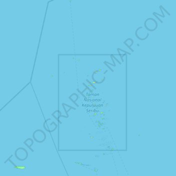 Mapa topográfico Pulau Lipan, altitud, relieve