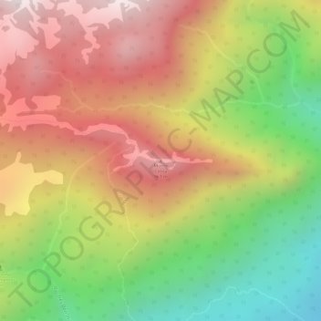 Mapa topográfico Monte Crista, altitud, relieve