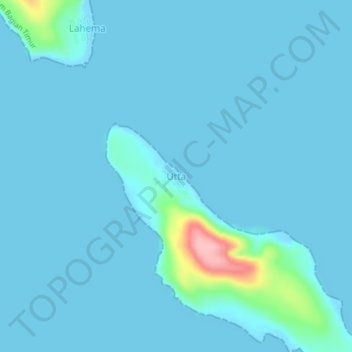 Mapa topográfico Utta, altitud, relieve
