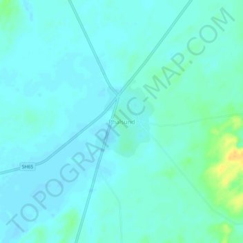 Mapa topográfico Phalsund, altitud, relieve