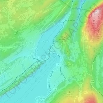 Mapa topográfico Le Pont, altitud, relieve