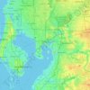 Mapa topográfico Davis Islands, altitud, relieve