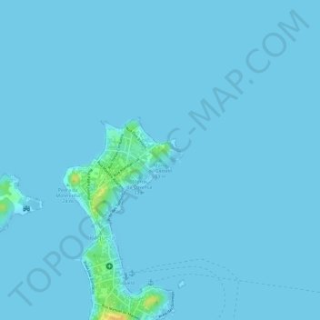Mapa topográfico Morro do Castelo, altitud, relieve