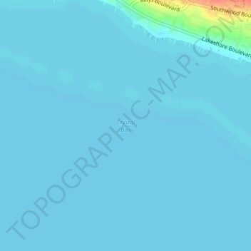 Mapa topográfico Crystal Bay, altitud, relieve