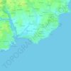 Mapa topográfico Le Cosquer, altitud, relieve