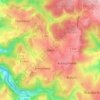 Mapa topográfico Delle, altitud, relieve