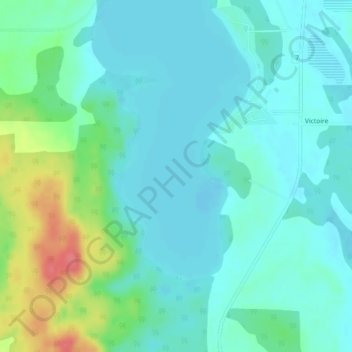 Mapa topográfico Morin Lake, altitud, relieve