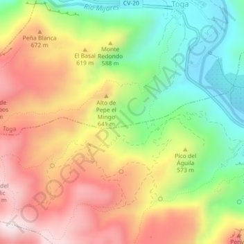 Mapa topográfico Truchelles, altitud, relieve