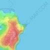 Mapa topográfico Blue Fish Point, altitud, relieve