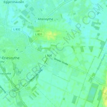 Mapa topográfico Schlingshöhe, altitud, relieve