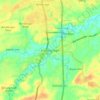 Mapa topográfico Gunung Sugih, altitud, relieve