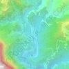 Mapa topográfico Les Trois Bras, altitud, relieve