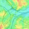 Mapa topográfico Nechells, altitud, relieve