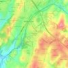 Mapa topográfico Washington Heights, altitud, relieve