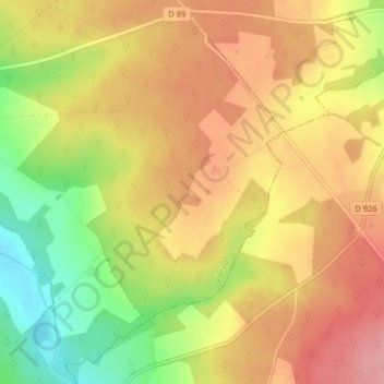 Mapa topográfico La Tremblasse, altitud, relieve