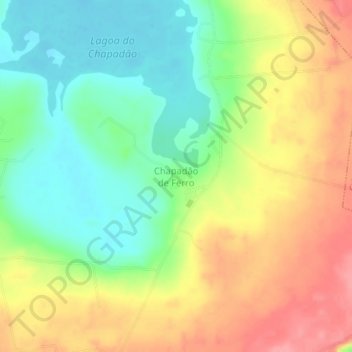 Mapa topográfico Chapadão de Ferro, altitud, relieve