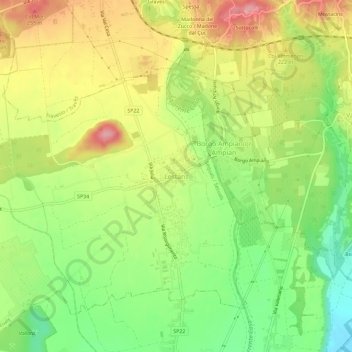 Mapa topográfico Lestans, altitud, relieve