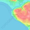 Mapa topográfico Ogmore-by-Sea, altitud, relieve