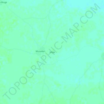 Mapa topográfico Unye, altitud, relieve