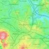 Mapa topográfico West Bromwich, altitud, relieve