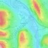 Mapa topográfico Talybont-on-Usk, altitud, relieve