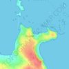 Mapa topográfico Grève du Kelenn, altitud, relieve