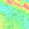 Mapa topográfico Santiago de los Caballeros, altitud, relieve