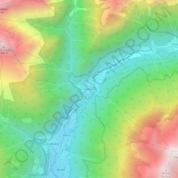 Mapa topográfico Fiumenero, altitud, relieve