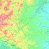 Mapa topográfico Comarca Los Amadores Ubú Norte, altitud, relieve