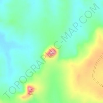 Mapa topográfico Morro Alto, altitud, relieve