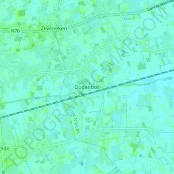 Mapa topográfico Oudenbos, altitud, relieve