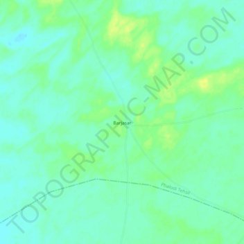 Mapa topográfico Barjasar, altitud, relieve