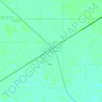 Mapa topográfico El Moquetito, altitud, relieve