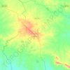 Mapa topográfico Carira, altitud, relieve