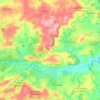 Mapa topográfico Bricquebec-en-Cotentin, altitud, relieve