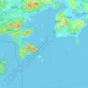 Mapa topográfico 惠州大亚湾经济技术开发区, altitud, relieve