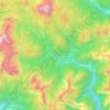 Mapa topográfico Val di Zoldo, altitud, relieve