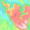 Mapa topográfico Auyantepuy, altitud, relieve