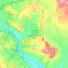 Mapa topográfico Parque Natural de las Bardenas Reales, altitud, relieve