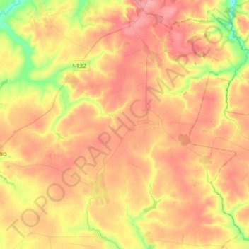 Mapa topográfico Безлыченское сельское поселение, altitud, relieve