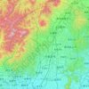 Mapa topográfico Prefectura de Tochigi, altitud, relieve