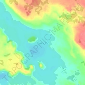 Mapa topográfico Tarfu Lake, altitud, relieve